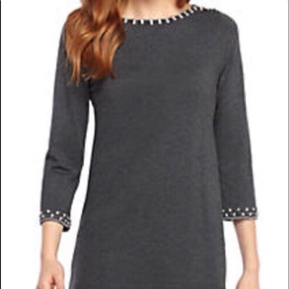 Nwt Boat Neck Knit Top Sweater Crystals Jeweled Baubles Knit Top NEW RET$99 - Picture 3 of 12